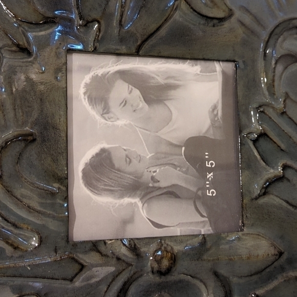 SET of three almost 12x12 metal embossed frames holding 5x5 pictures NEW - Picture 7 of 7